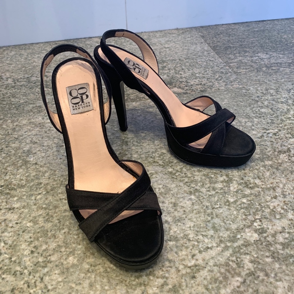 Barney’s CO-OP Black Heeled Sandals